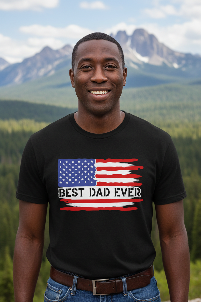 Best Dad Ever American Flag