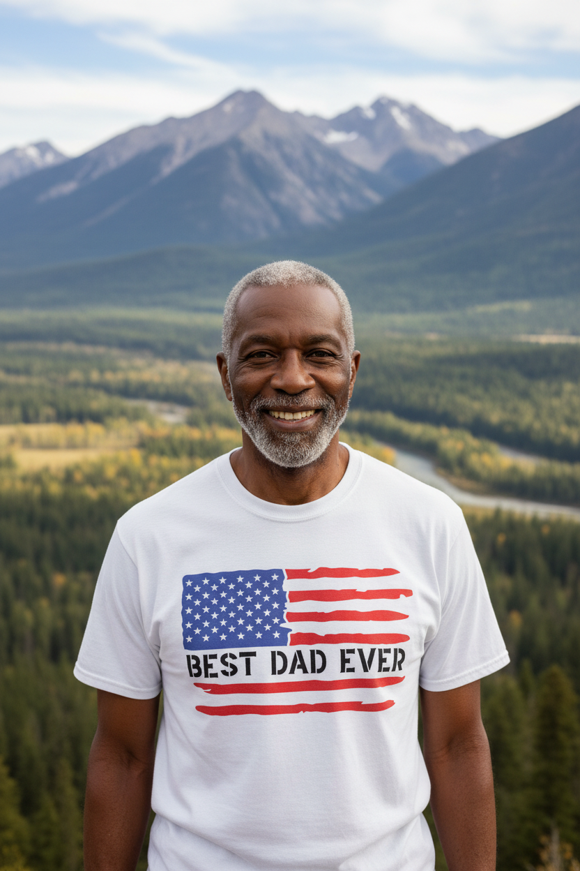 Best Dad Ever American Flag
